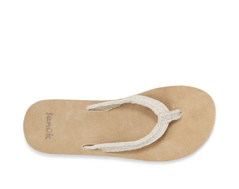 Sanuk Fraidy Tribal Hemp Women's Sandals Beige | Canada 146VRW